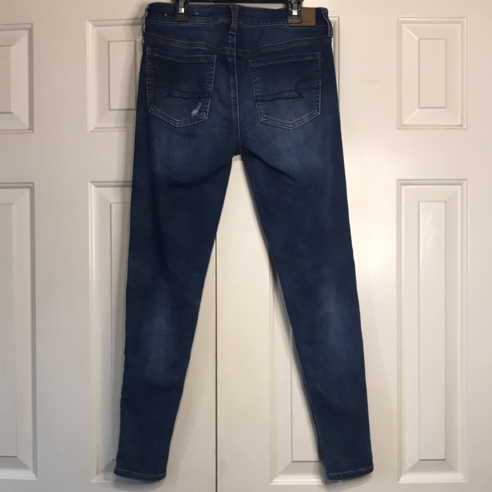 American Eagle Blue Ripped Jeans New - Picture 3 of 4